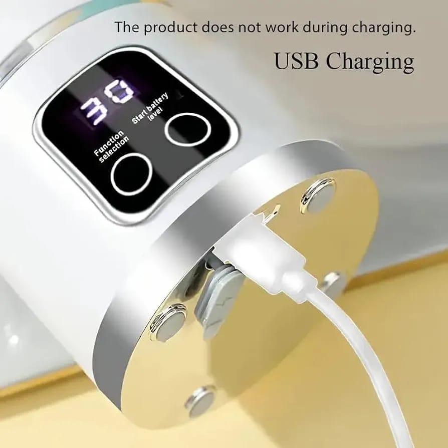Portable rechargeable electric juicer blender