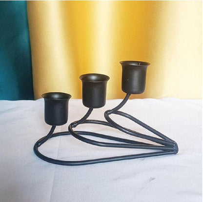 Premium candle stand black & golden