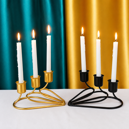 Premium candle stand black & golden