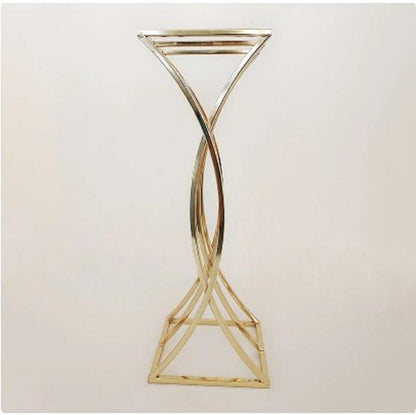 Golden twisted flower stand
