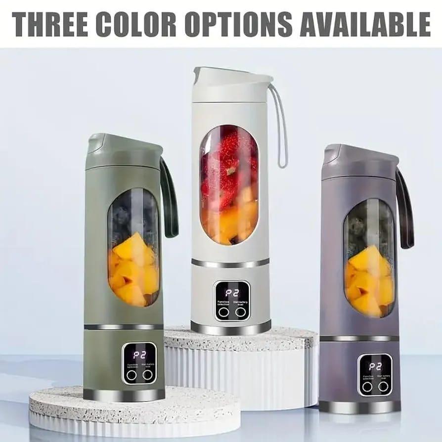 Portable rechargeable electric juicer blender