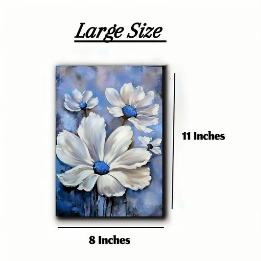 Set of 5 Blue floral wall art frames