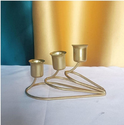 Premium candle stand black & golden