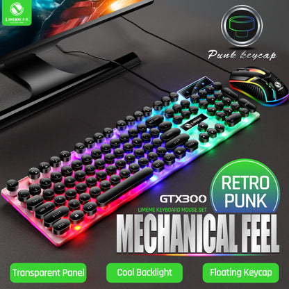 GTX300 Retro Punk Mechanical Keyboard & Mouse set