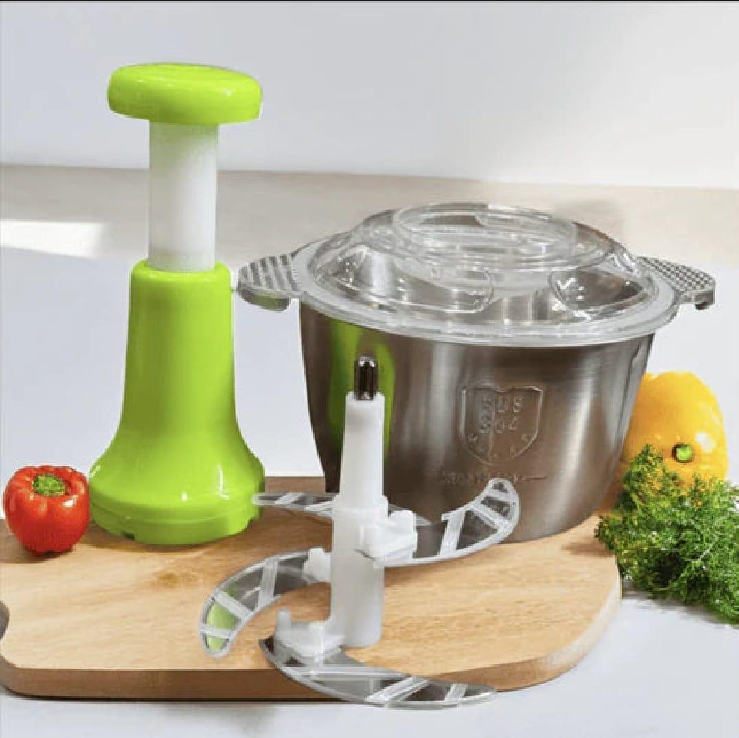 Manual stainless steel chopper 2L compact