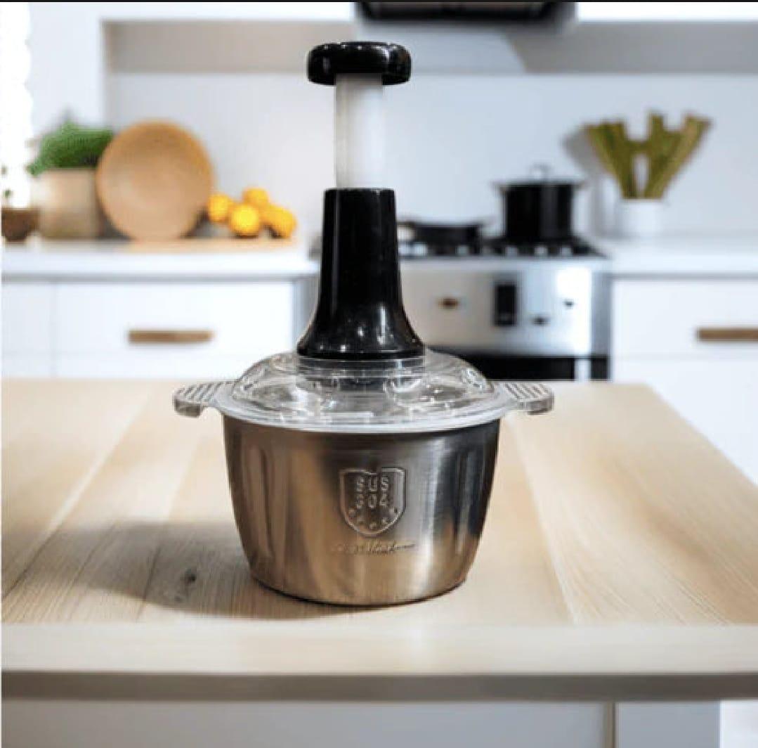 Manual stainless steel chopper 2L compact