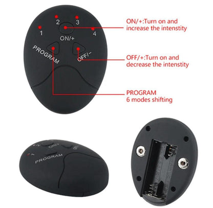 Black Electric Abs Massager With Remote Controller