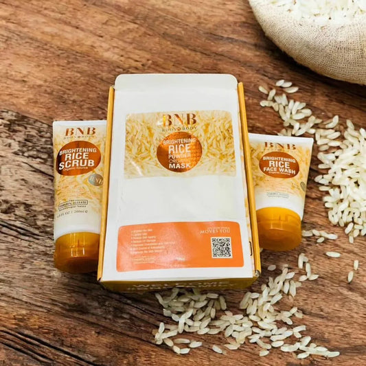 BNG rice glow 3-in-1 skin care bundle