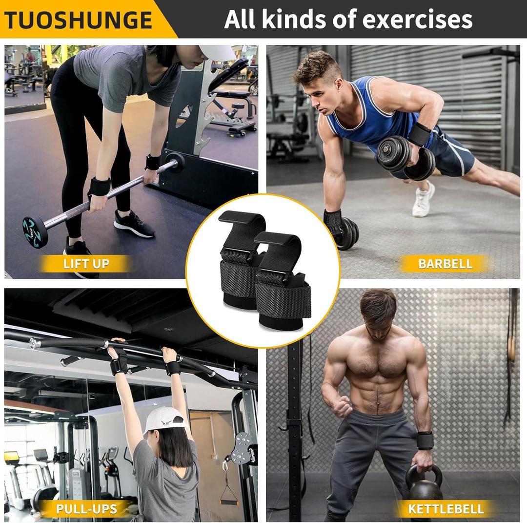 Adjustable Wristbands for Heavy Lifting Black