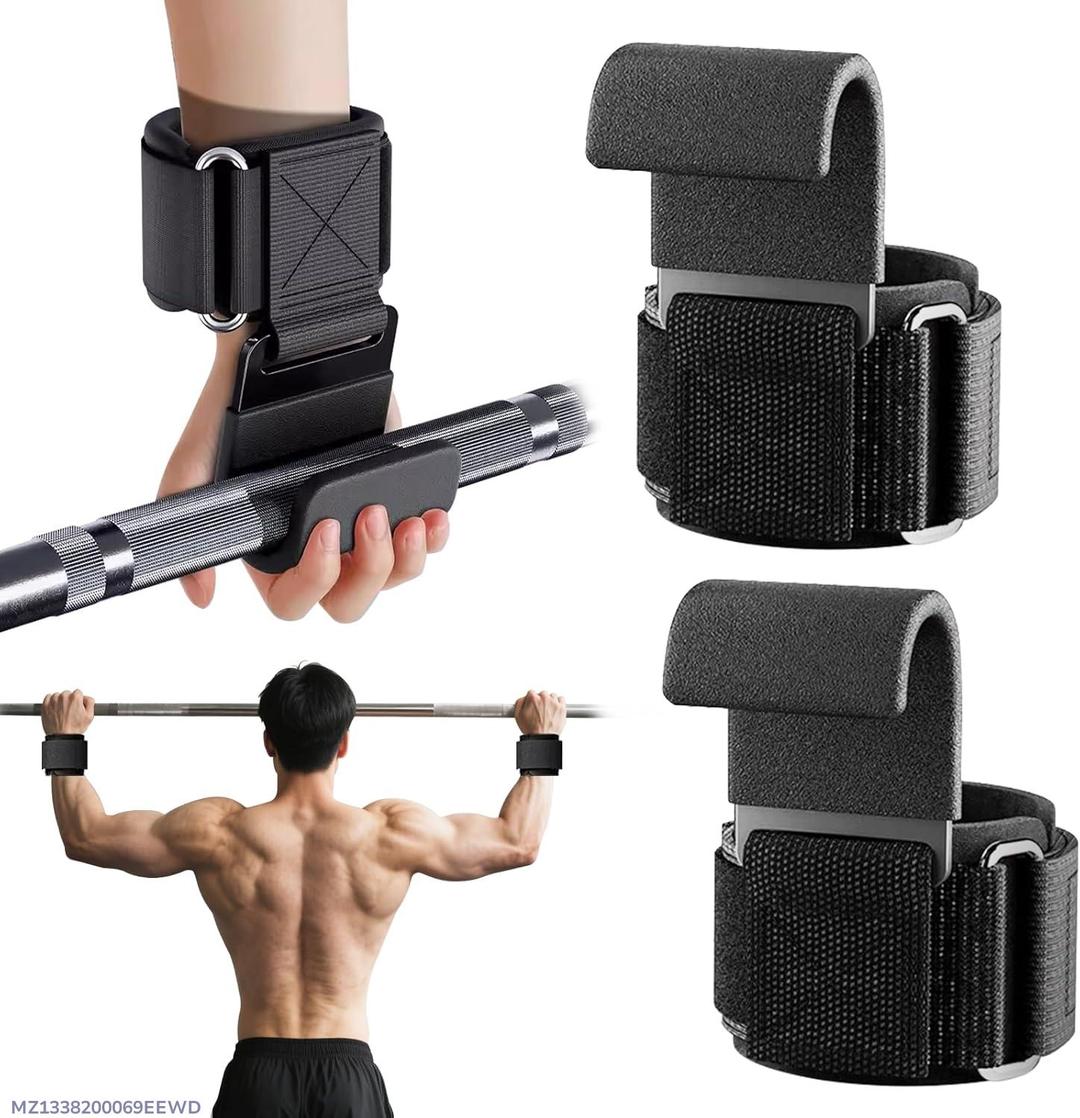 Adjustable Wristbands for Heavy Lifting Black