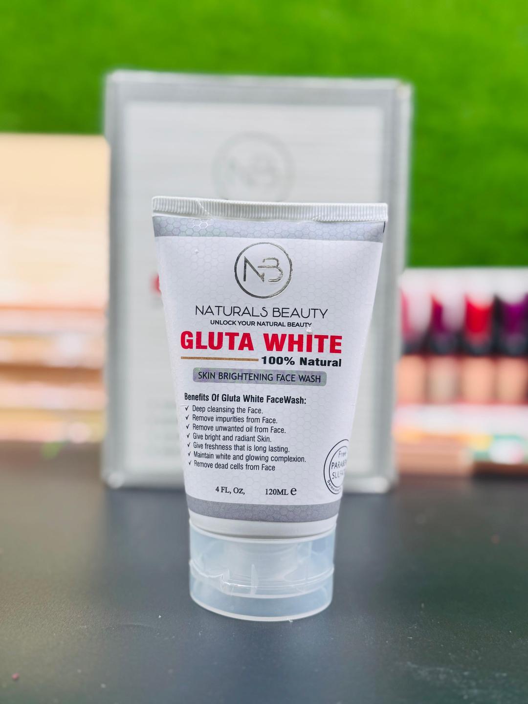 Gluta White Face Wash 120ml All Skin Types Brightening