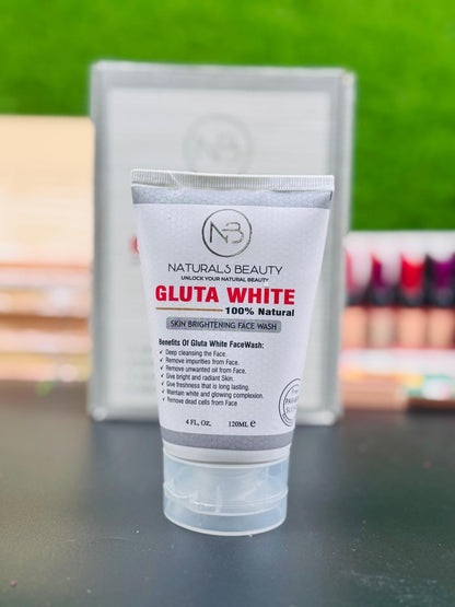 Gluta White Face Wash 120ml All Skin Types Brightening