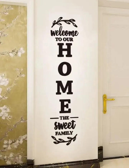 Black Wall Art "Welcome to Our Home" for Home Decor