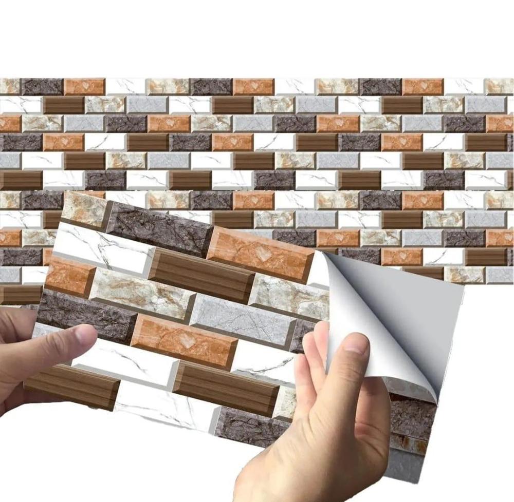 3D Brick Wall Sticker Set for Home Office Modern Decor